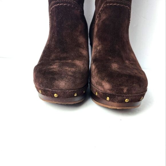 UGG Amoret Shearling Clog Booties Java Size 7 New - Picture 6 of 10